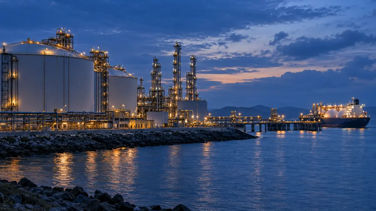 Coastal LNG processing infrastructure
