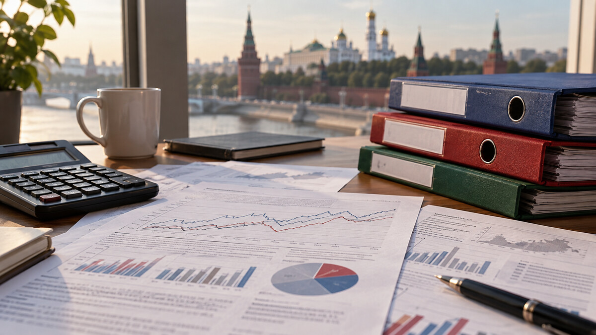 Расчётные документы, калькулятор и папки экономического аналитика